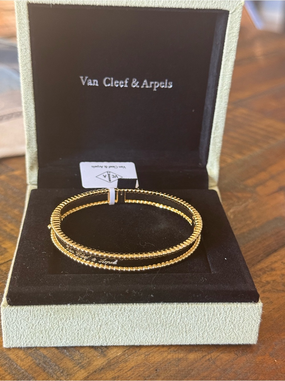 Van Cleef & Arpels Gold Twisted Coil Bangle Bracelet